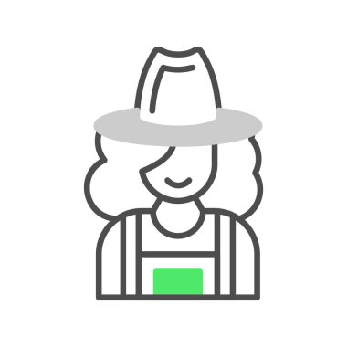 Lady Farmer Creative Icons Desig