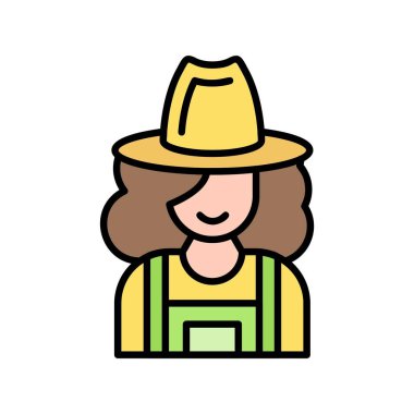 Lady Farmer Creative Icons Desig
