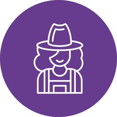 Lady Farmer Creative Icons Desig