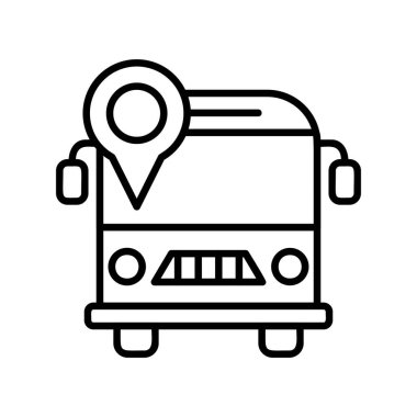 School Bus Creative Icons Desig