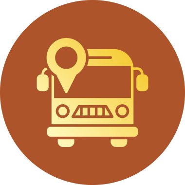 School Bus Creative Icons Desig