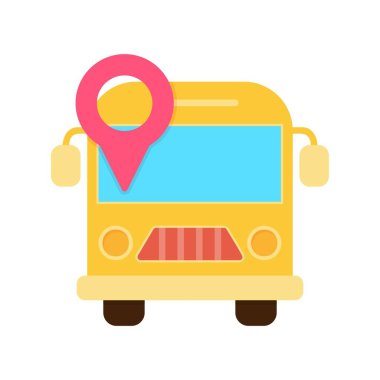 School Bus Creative Icons Desig