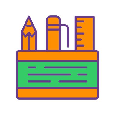 Pencil Case Creative Icons Desig