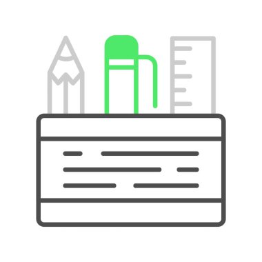 Pencil Case Creative Icons Desig