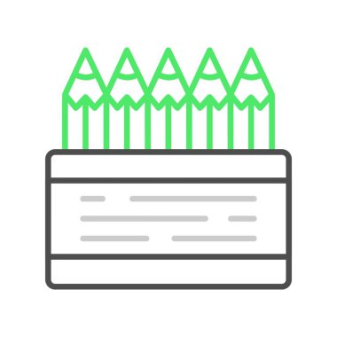  Colored Pencils Creative Icons Desig