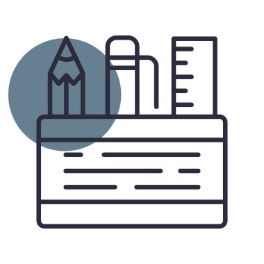 Pencil Case Creative Icons Desig