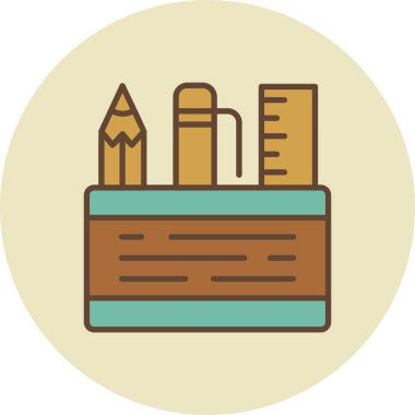 Pencil Case Creative Icons Desig