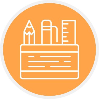 Pencil Case Creative Icons Desig