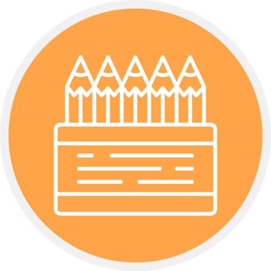  Colored Pencils Creative Icons Desig