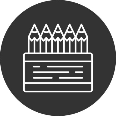  Colored Pencils Creative Icons Desig