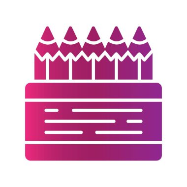  Colored Pencils Creative Icons Desig