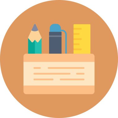 Pencil Case Creative Icons Desig