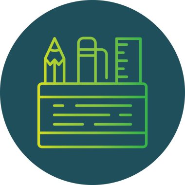 Pencil Case Creative Icons Desig