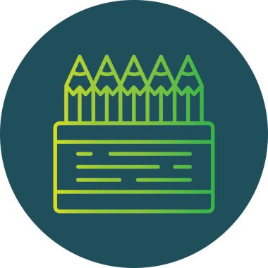  Colored Pencils Creative Icons Desig