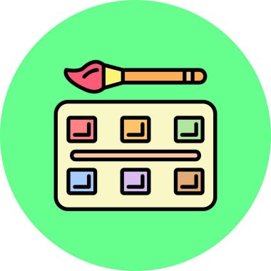 Watercolor Creative Icons Desig