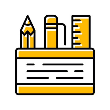 Pencil Case Creative Icons Desig