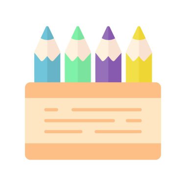  Colored Pencils Creative Icons Desig