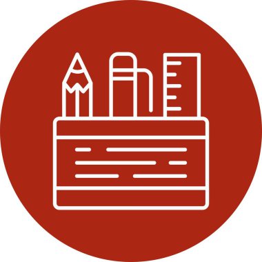 Pencil Case Creative Icons Desig