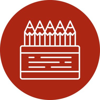  Colored Pencils Creative Icons Desig