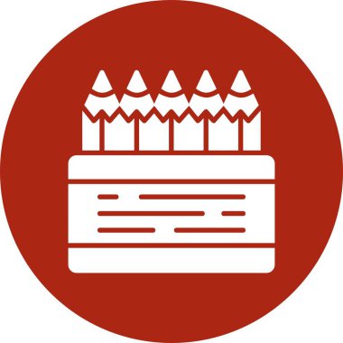  Colored Pencils Creative Icons Desig