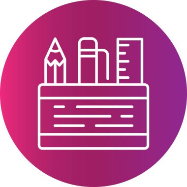 Pencil Case Creative Icons Desig