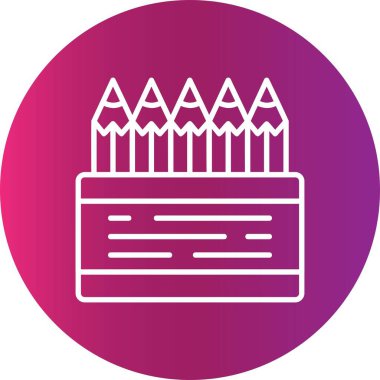  Colored Pencils Creative Icons Desig