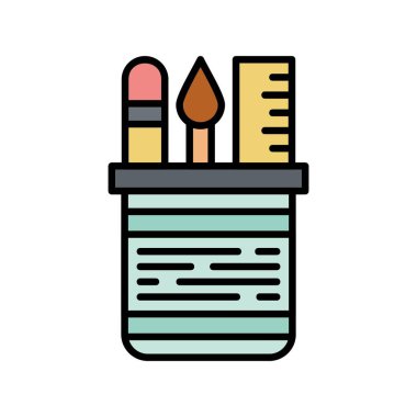Pencil Case Creative Icons Desig