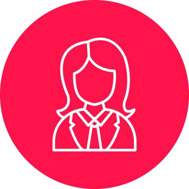 Female Worker Creative Icons Desig