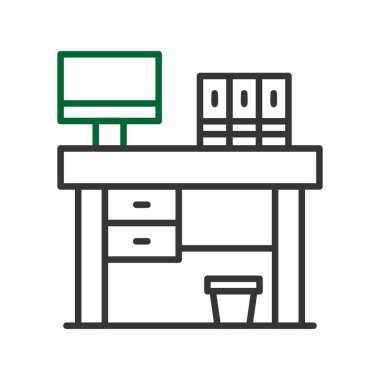 Office Table Creative Icons Desig