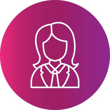 Female Worker Creative Icons Desig