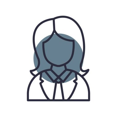 Female Worker Creative Icons Desig