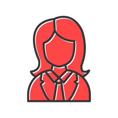Female Worker Creative Icons Desig