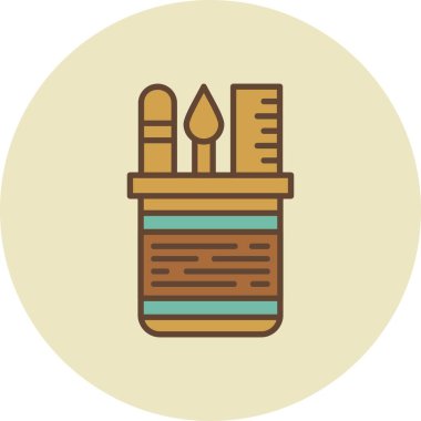 Pencil Case Creative Icons Desig