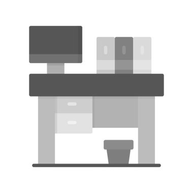 Office Table Creative Icons Desig