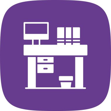 Office Table Creative Icons Desig