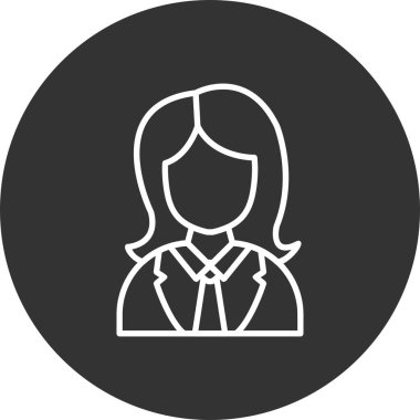 Female Worker Creative Icons Desig