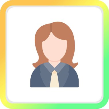 Female Worker Creative Icons Desig