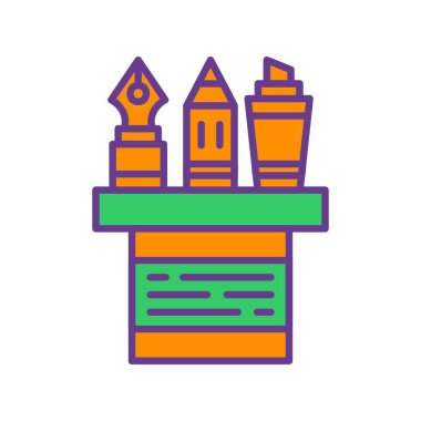 Pencil Case Creative Icons Desig