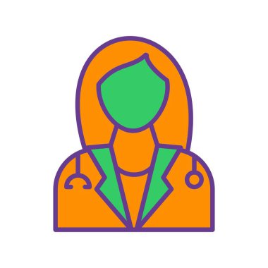 ladie Doctor Creative Icons Desig