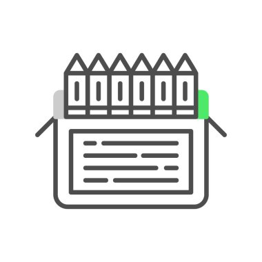 Colored Pencils Creative Icons Desig