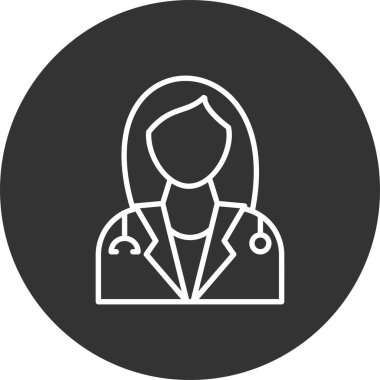 ladie Doctor Creative Icons Desig