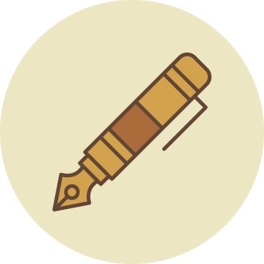Fountain Pen Creative Icons Desig