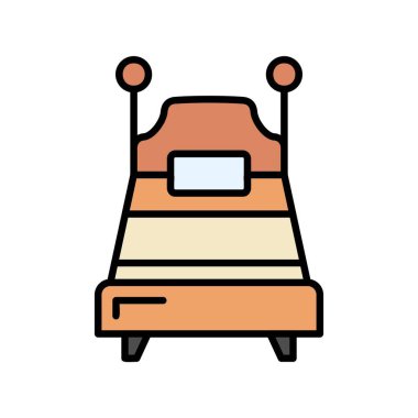 Single Bed Creative Icons Desig