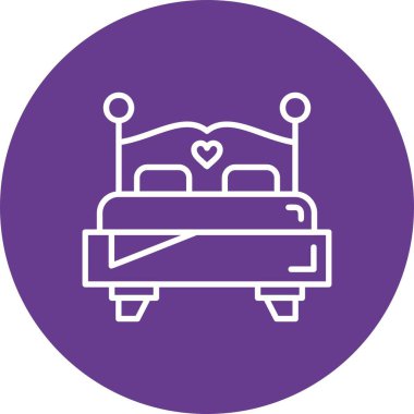 Double Bed Creative Icons Desig