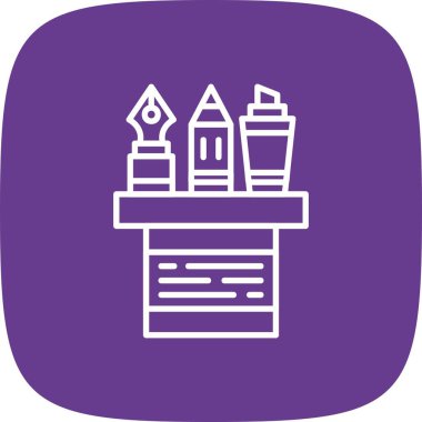 Pencil Case Creative Icons Desig