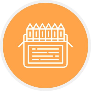 Colored Pencils Creative Icons Desig