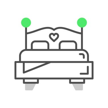 Double Bed Creative Icons Desig