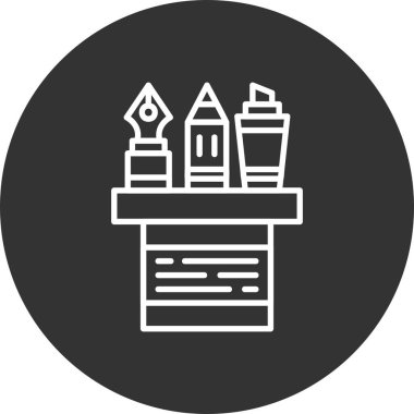 Pencil Case Creative Icons Desig