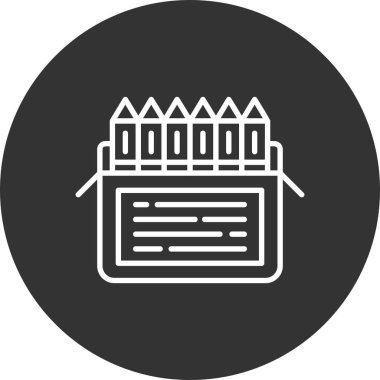 Colored Pencils Creative Icons Desig