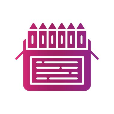 Colored Pencils Creative Icons Desig